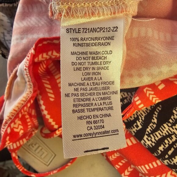 CoreyLynn Calter Anthropologie Jumpsuit Women XS Zebra Red Colorblock Adj Straps - Picture 8 of 10